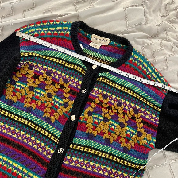vintage franco valeri colourful knit cardigan - Picture 11 of 13